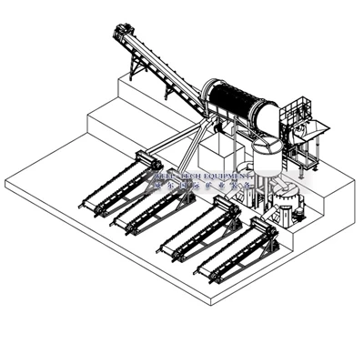 Machine de ligne entière de 200 tph en argile d'or collante au Venezuela